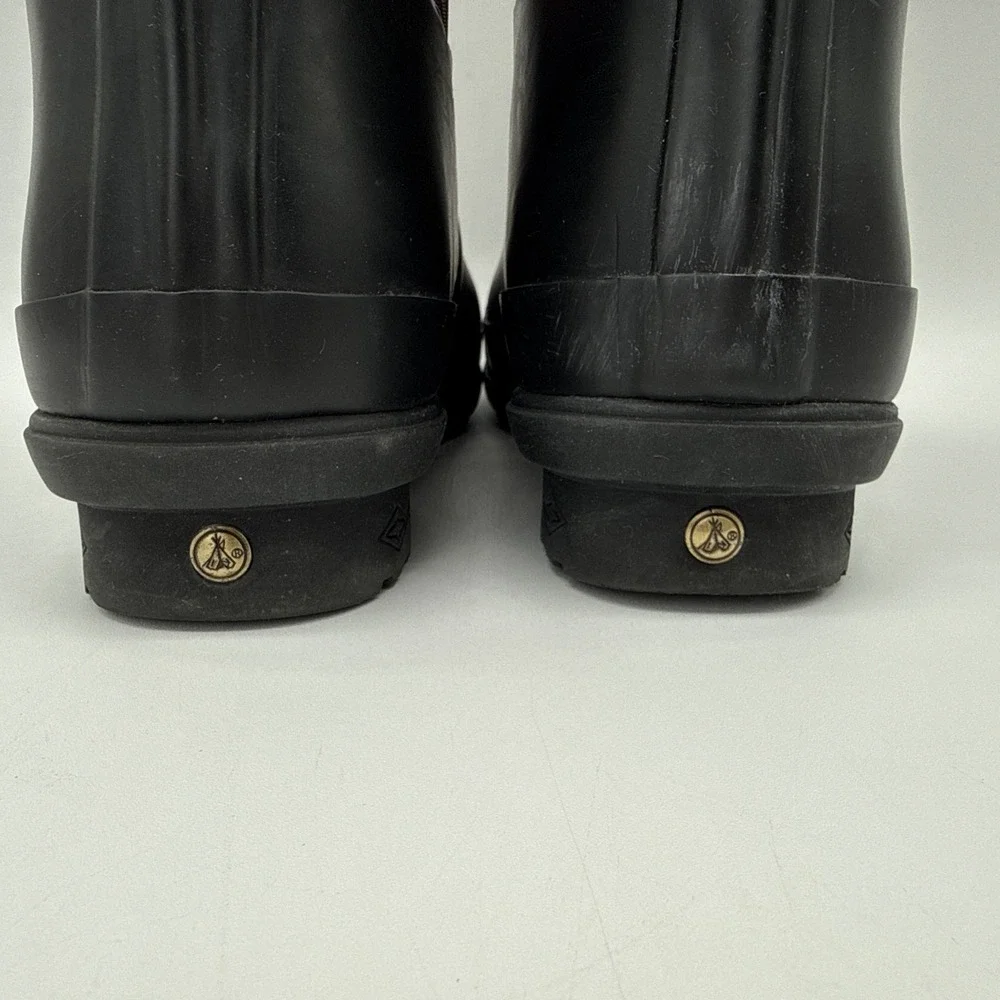 Pendleton Heritage Tall Rubber Rain Boots Red/Black Tartan‎ Women's Sz 8